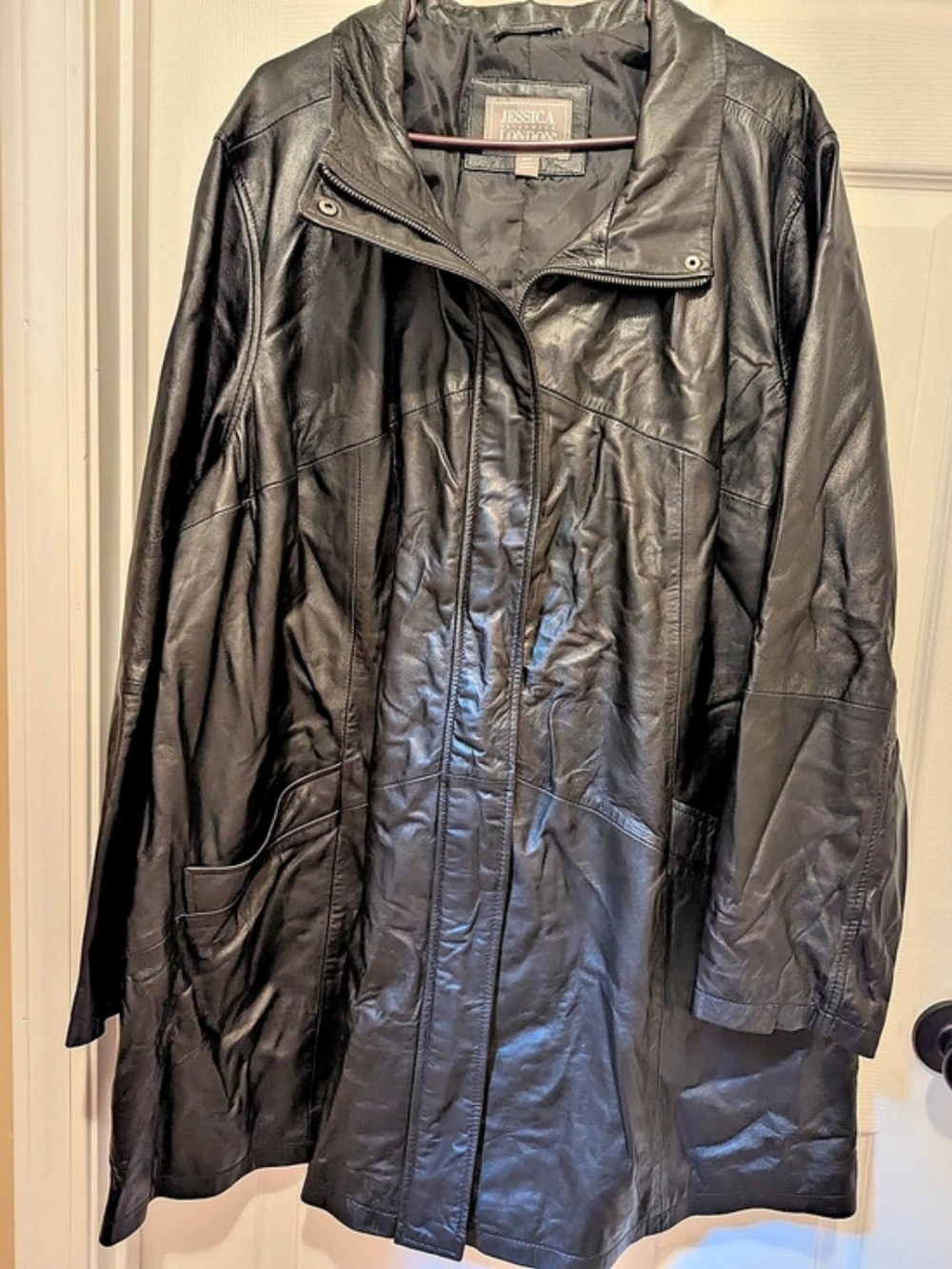 Jessica Simpson Black Leather Jacket Size 26W